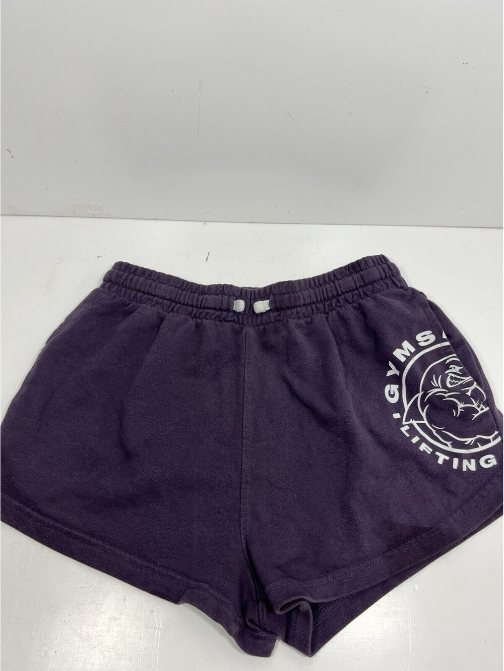 Gymshark Women’s Sz S Purple Fleece Lounge Shorts Athletic Sweat Shorts